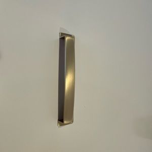 Signature Hardware Edvard Solid Brass Rectangular Cup Pull in Satin Brass